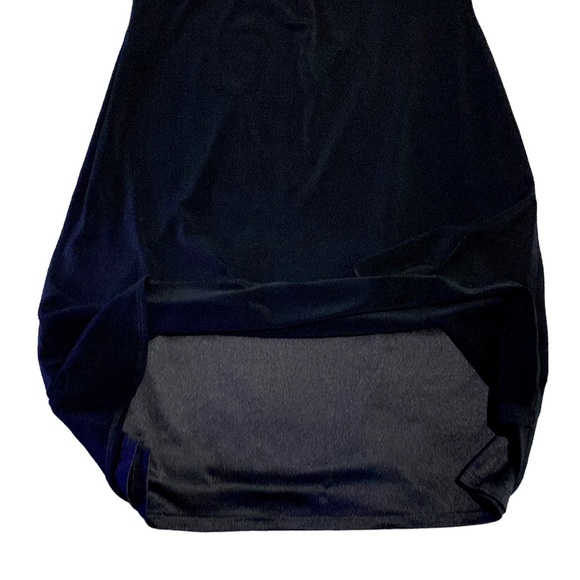 Laundry Shelli Segal Dress Womens 12 Black Jersey Shift Short Long Cape Sleeve - Picture 13 of 16